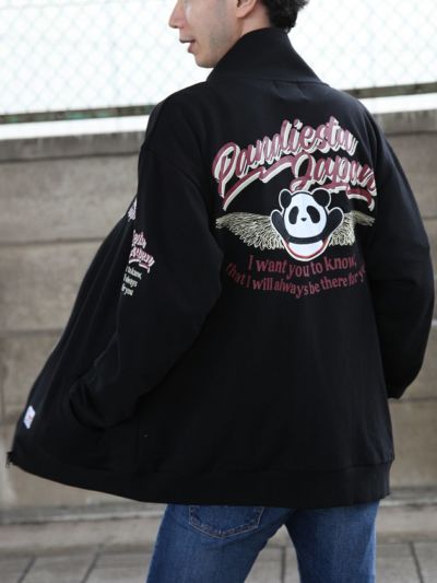【PANDIESTA JAPAN】<br>“ウィングロゴ”刺繍入りハイZIPスウェット