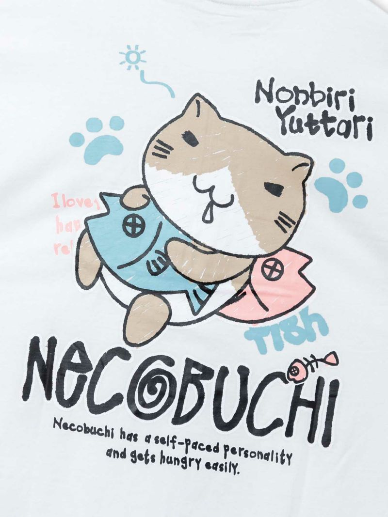 【NECOBUCHI-SAN】“Nonbiri Yuttari”BIGシルエット プリントロンT