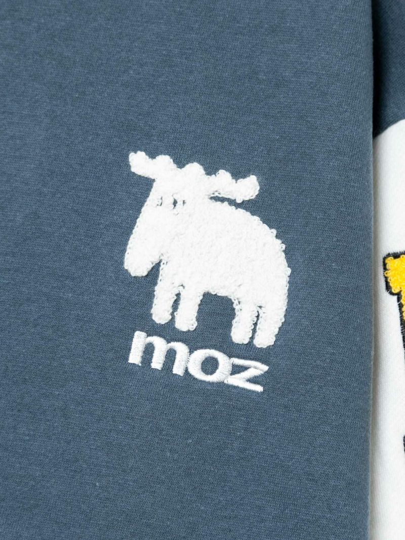 【moz】エルクサガラ刺繍カット素材 裏起毛スタジャン〔別注〕