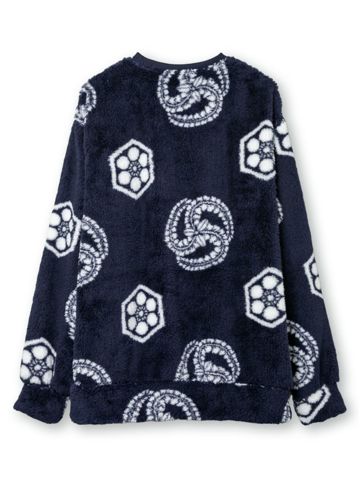 【和風景】<br>家紋総柄ボアフリーストレーナー