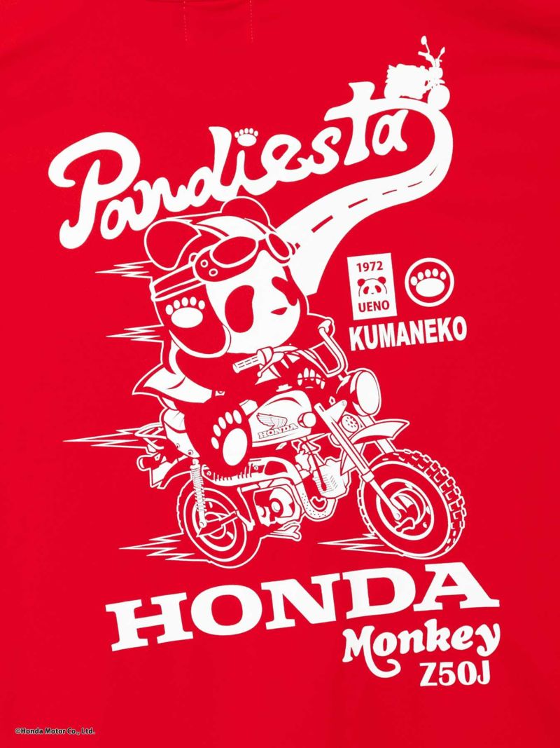 【HONDA×PANDIESTA JAPAN】<br>“HONDA MONKEY Z50J”DRYメッシュ素材Tシャツ