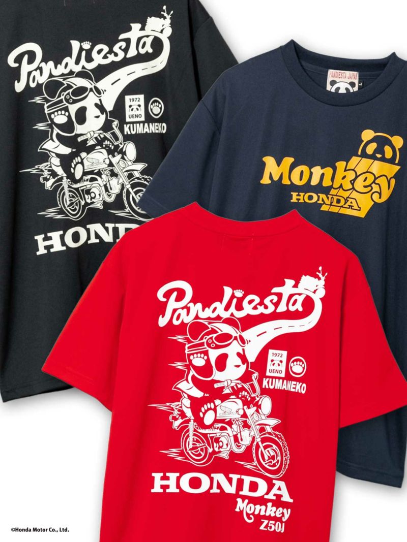 【HONDA×PANDIESTA JAPAN】<br>“HONDA MONKEY Z50J”DRYメッシュ素材Tシャツ