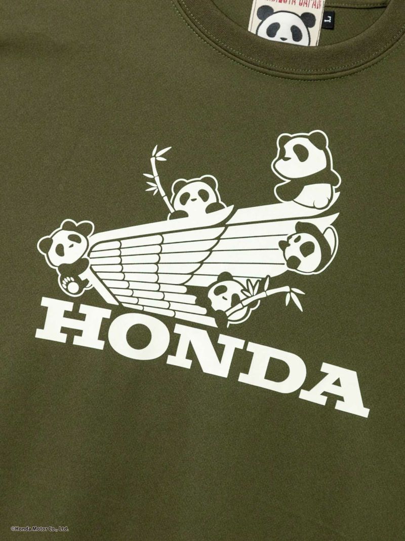 【HONDA×PANDIESTA JAPAN】<br>“WING LOGO”DRYメッシュ素材ロンT