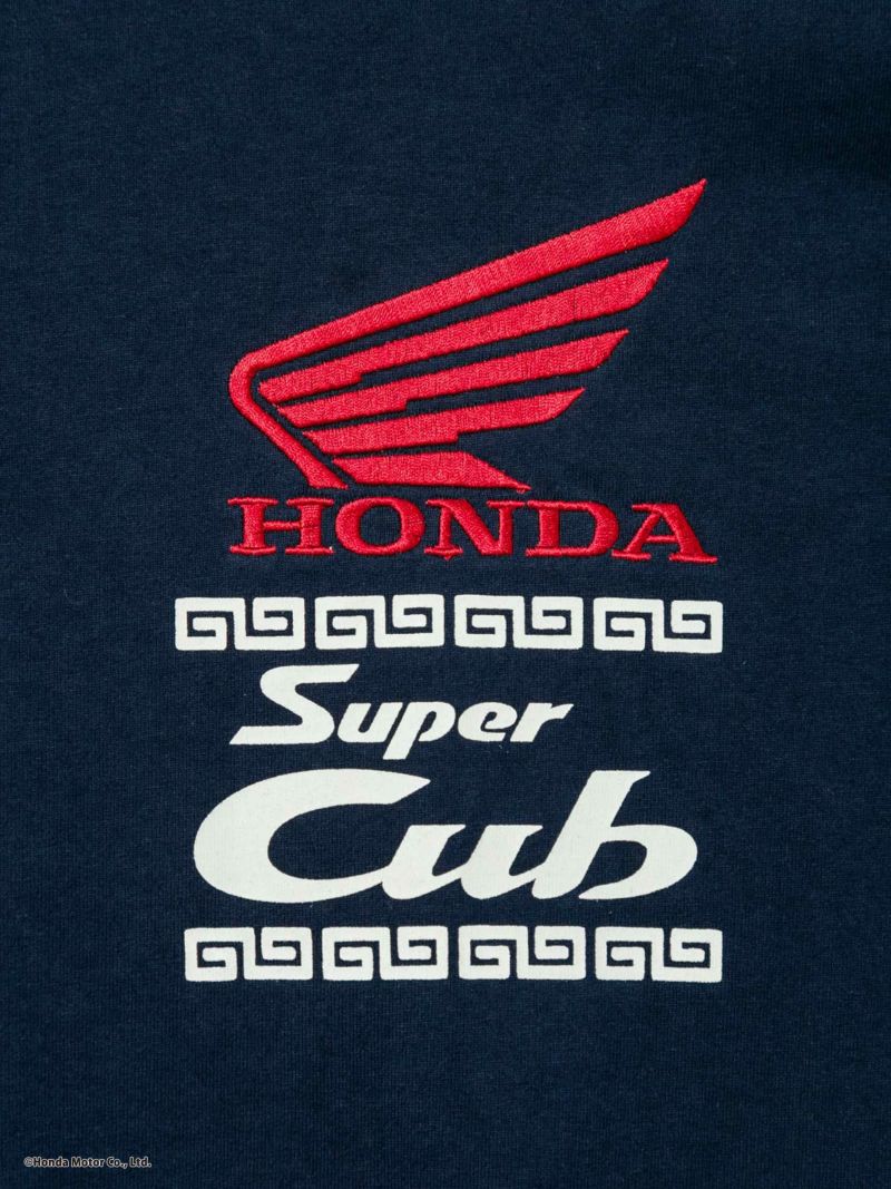 ＜予約＞【HONDA×PANDIESTA JAPAN】<br>“SUPER CUB：出前”刺繍入りロンT