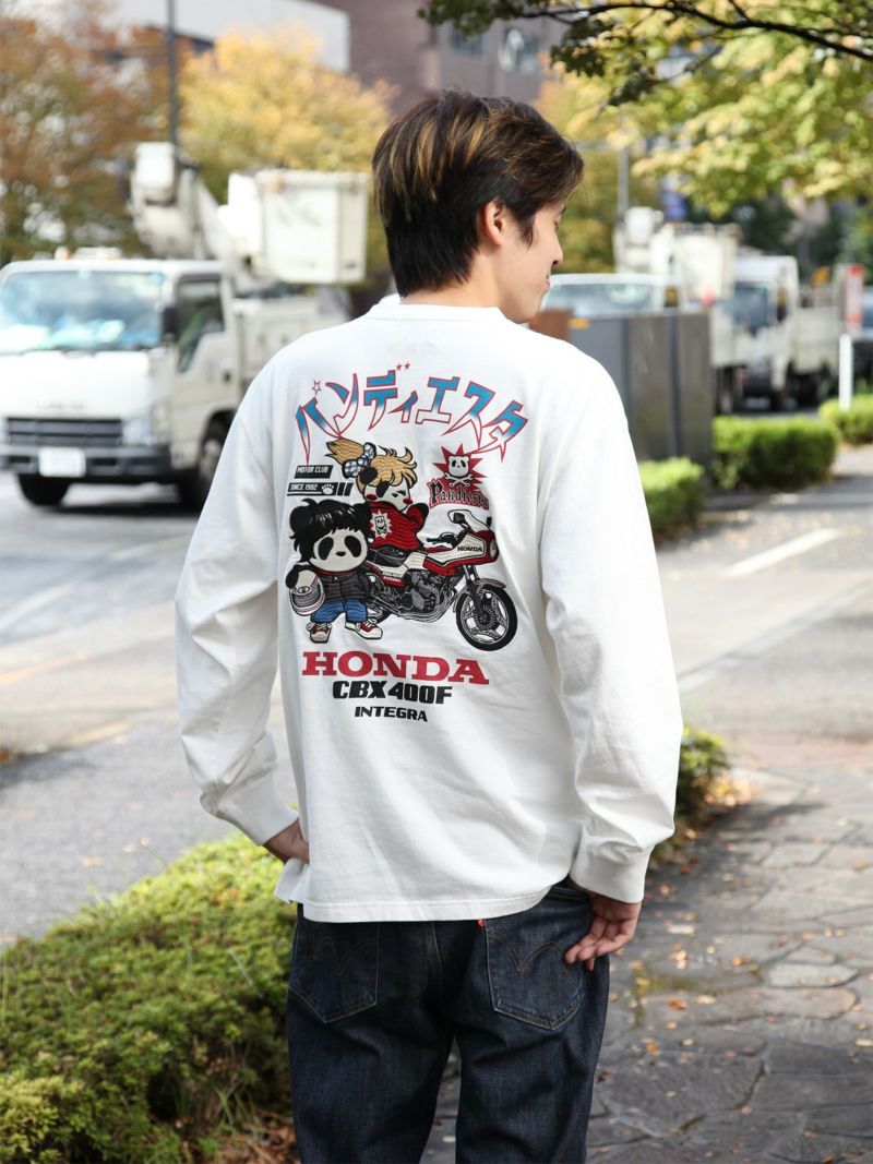 ＜予約＞【HONDA×PANDIESTA JAPAN】<br>“CBX400F INTEGRA SHOW-WA”刺繍入りロンT