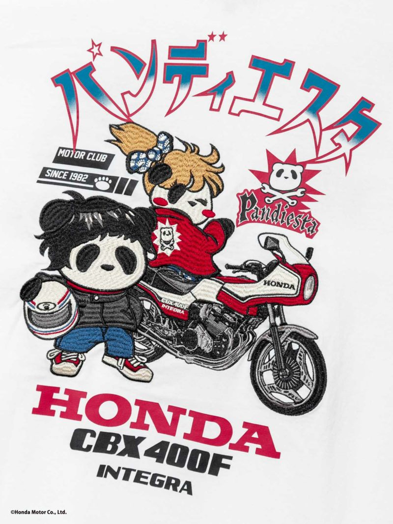 ＜予約＞【HONDA×PANDIESTA JAPAN】<br>“CBX400F INTEGRA SHOW-WA”刺繍入りロンT