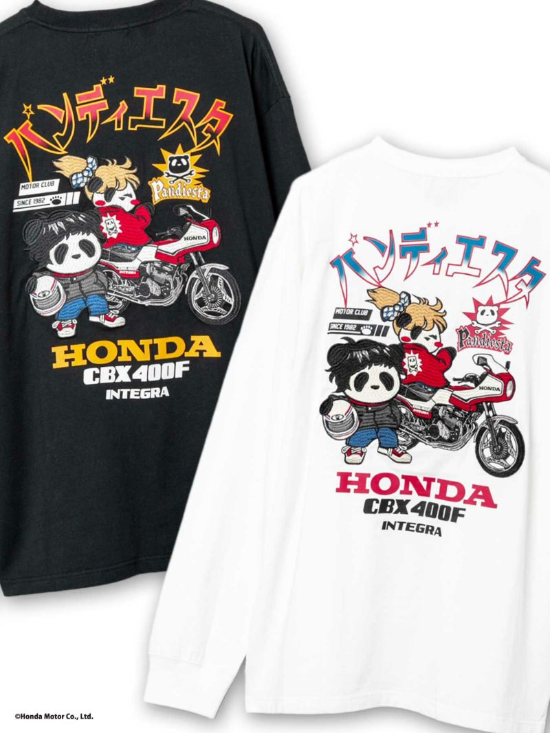 ＜予約＞【HONDA×PANDIESTA JAPAN】<br>“CBX400F INTEGRA SHOW-WA”刺繍入りロンT