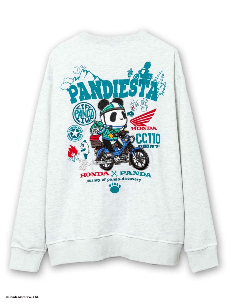 ＜予約＞【HONDA×PANDIESTA JAPAN】<br>“CROSS CUB 110”刺繍入りトレーナー