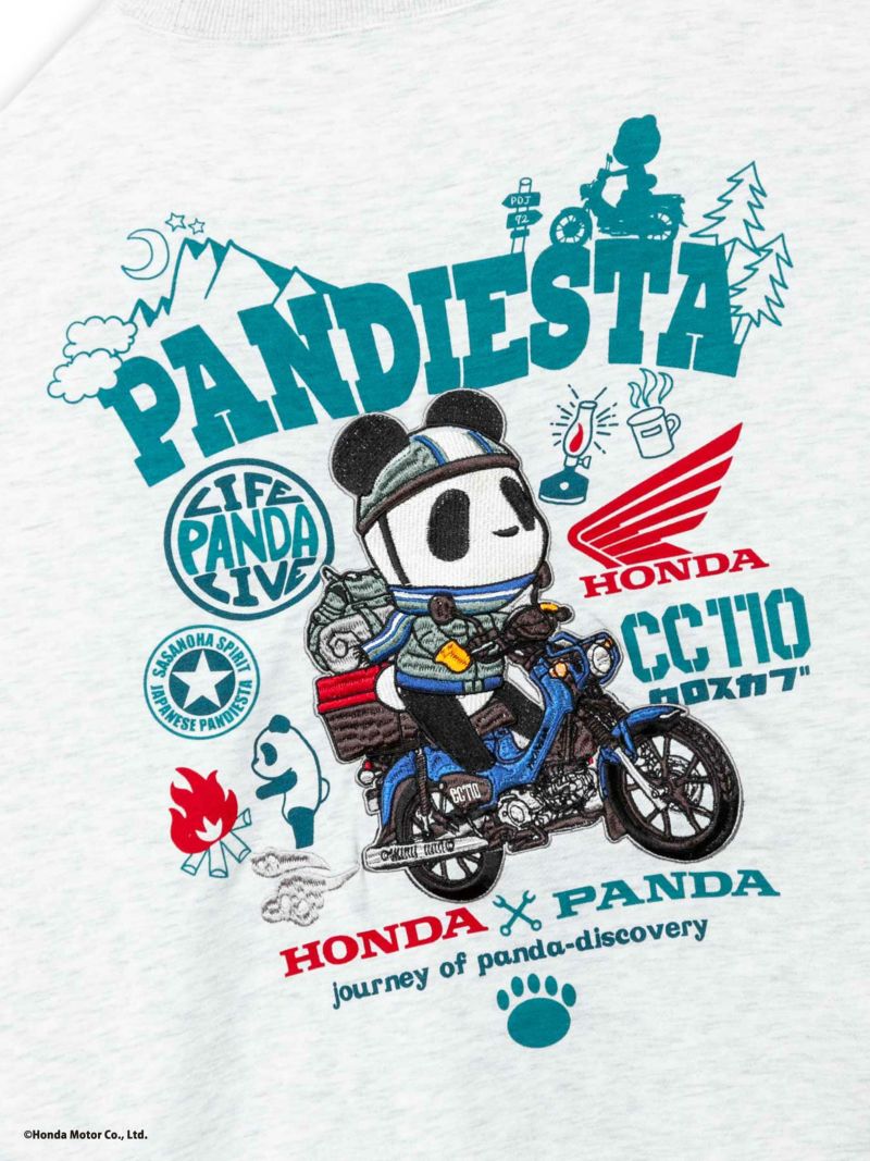 ＜予約＞【HONDA×PANDIESTA JAPAN】<br>“CROSS CUB 110”刺繍入りトレーナー