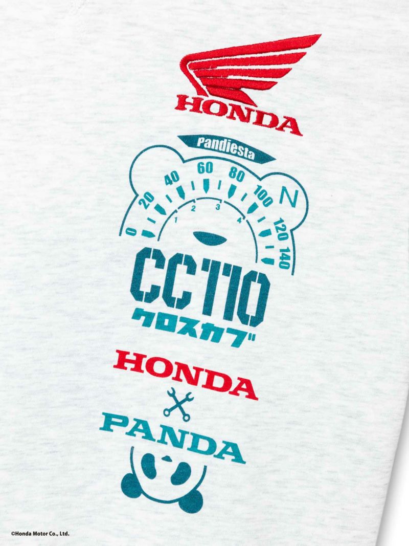 ＜予約＞【HONDA×PANDIESTA JAPAN】<br>“CROSS CUB 110”刺繍入りトレーナー