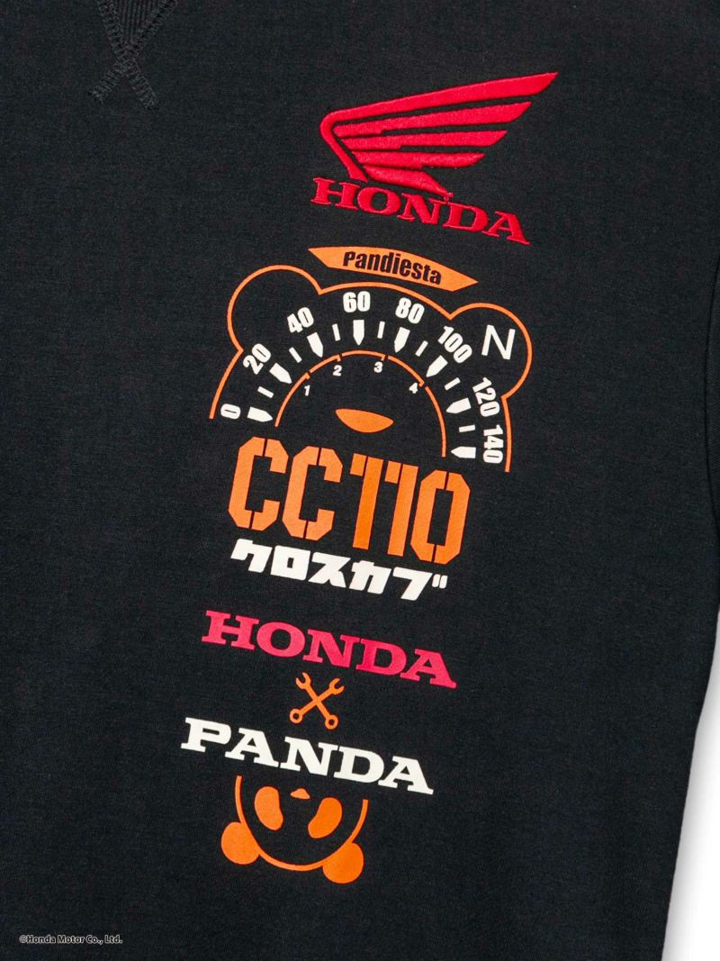 ＜予約＞【HONDA×PANDIESTA JAPAN】<br>“CROSS CUB 110”刺繍入りトレーナー