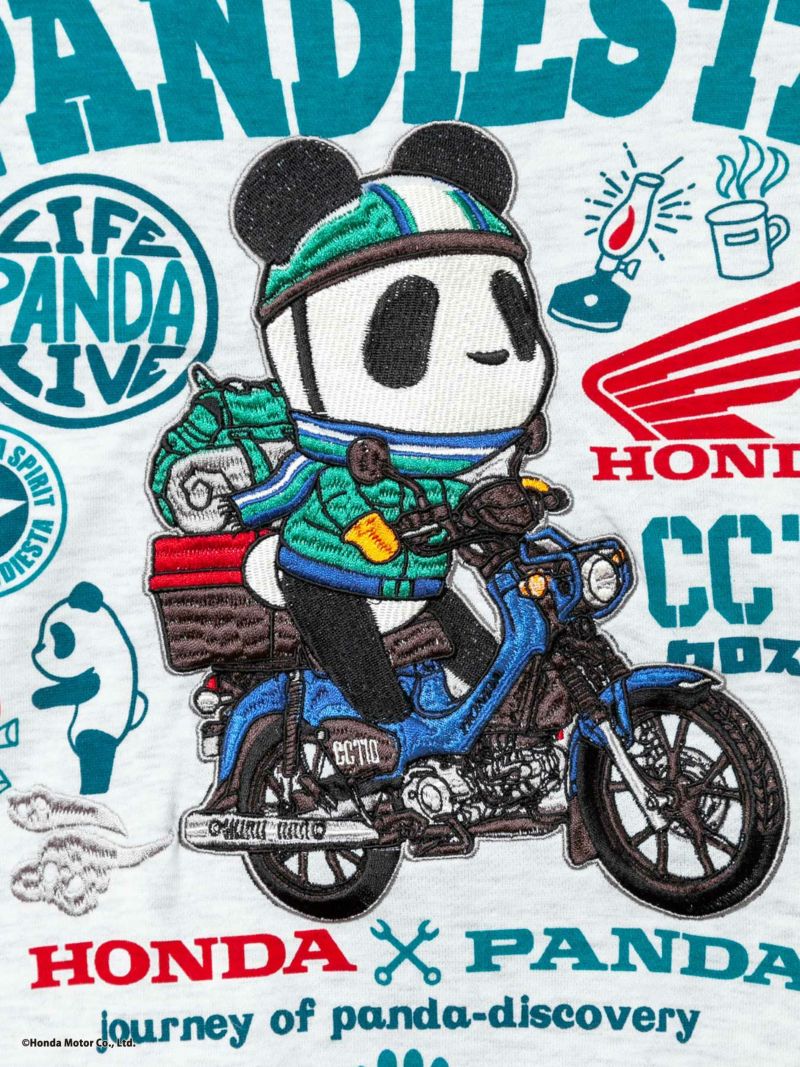 ＜予約＞【HONDA×PANDIESTA JAPAN】<br>“CROSS CUB 110”刺繍入りトレーナー