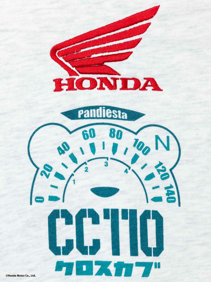 ＜予約＞【HONDA×PANDIESTA JAPAN】<br>“CROSS CUB 110”刺繍入りトレーナー