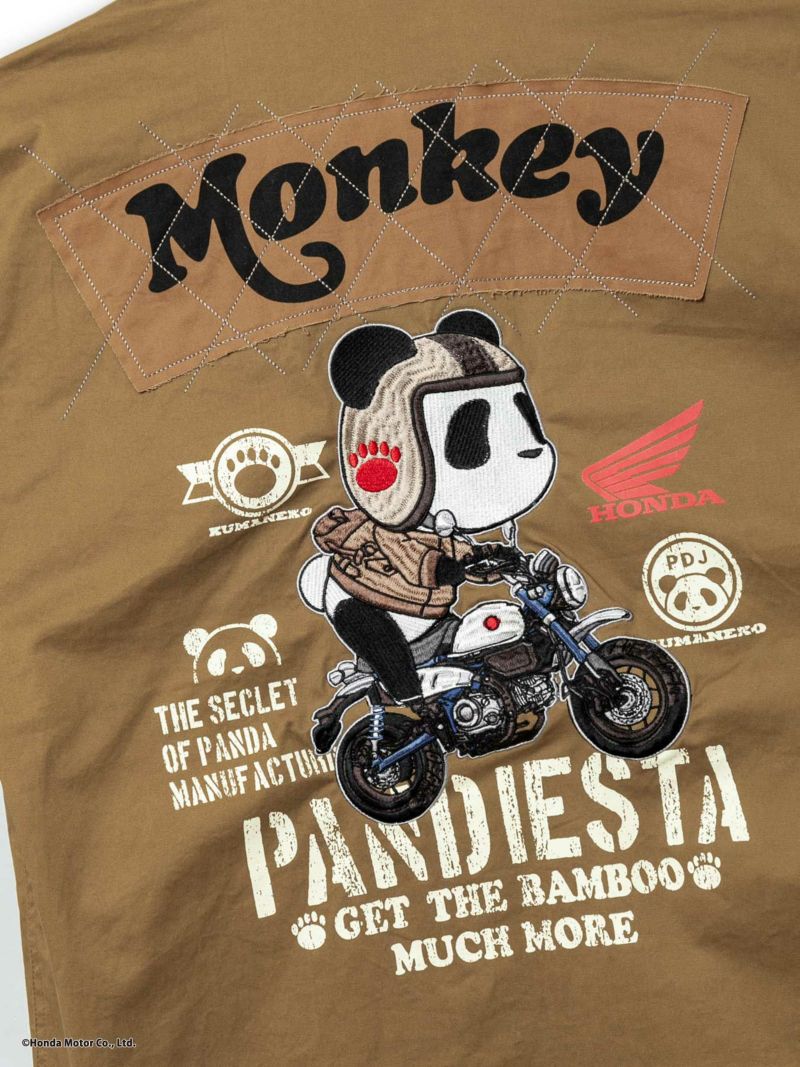 ＜予約＞【HONDA×PANDIESTA JAPAN】<br>“MONKEY125”刺繍入りミリタリーツイルシャツ