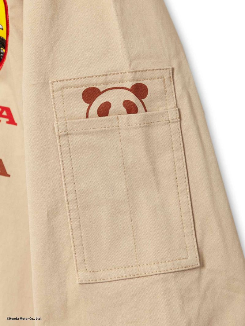 ＜予約＞【HONDA×PANDIESTA JAPAN】<br>“MONKEY125”刺繍入りミリタリーツイルシャツ