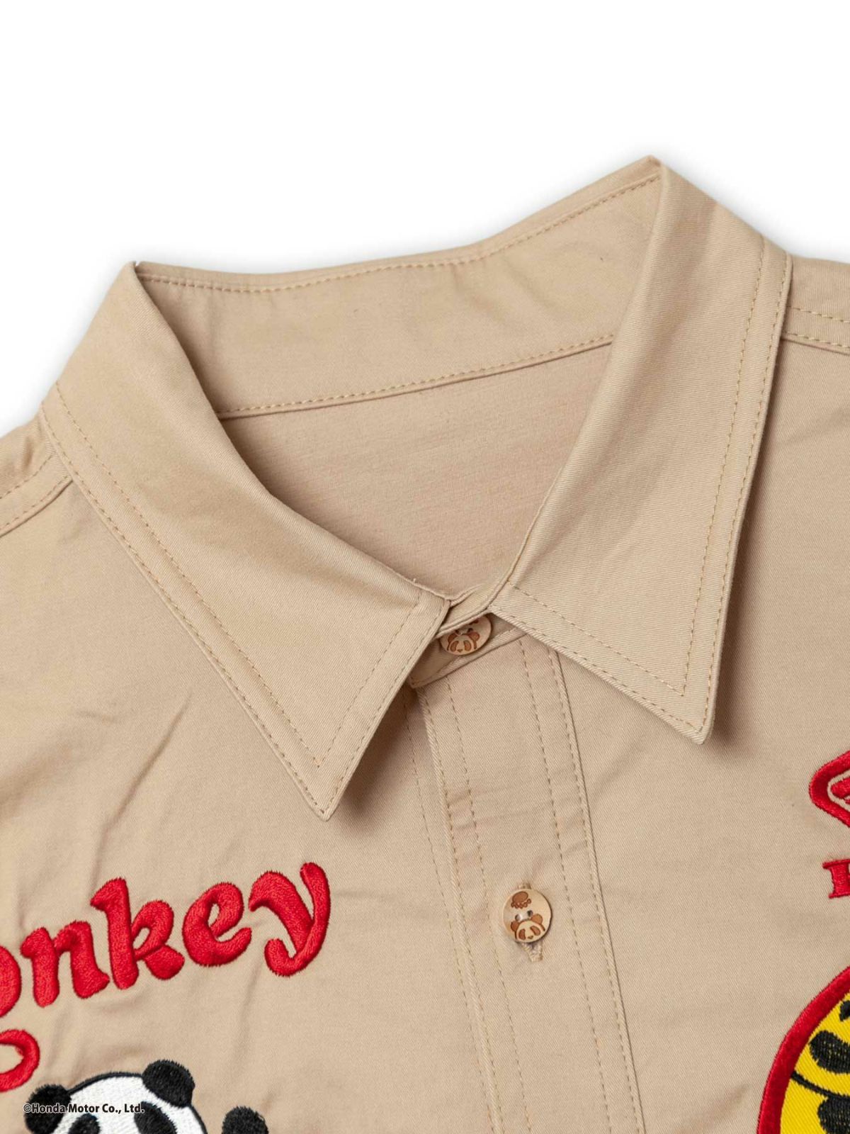 ＜予約＞【HONDA×PANDIESTA JAPAN】<br>“MONKEY125”刺繍入りミリタリーツイルシャツ