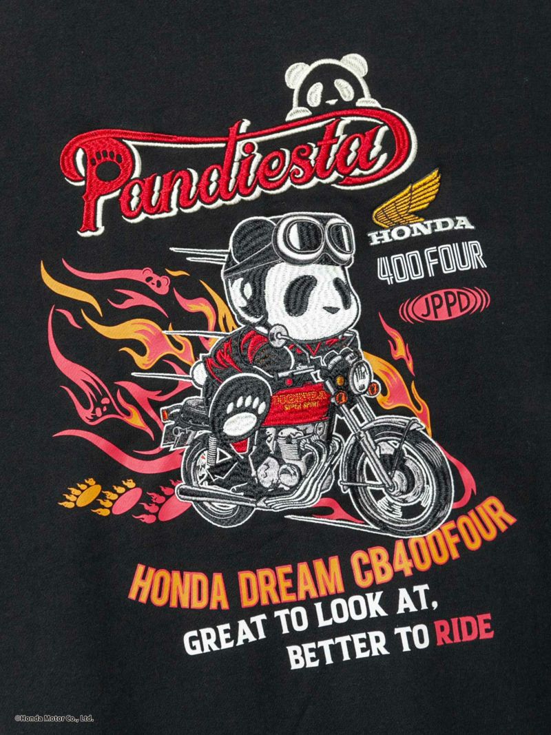 ＜予約＞【HONDA×PANDIESTA JAPAN】<br>“CB400FOUR”刺繍入りフルZIPパーカー