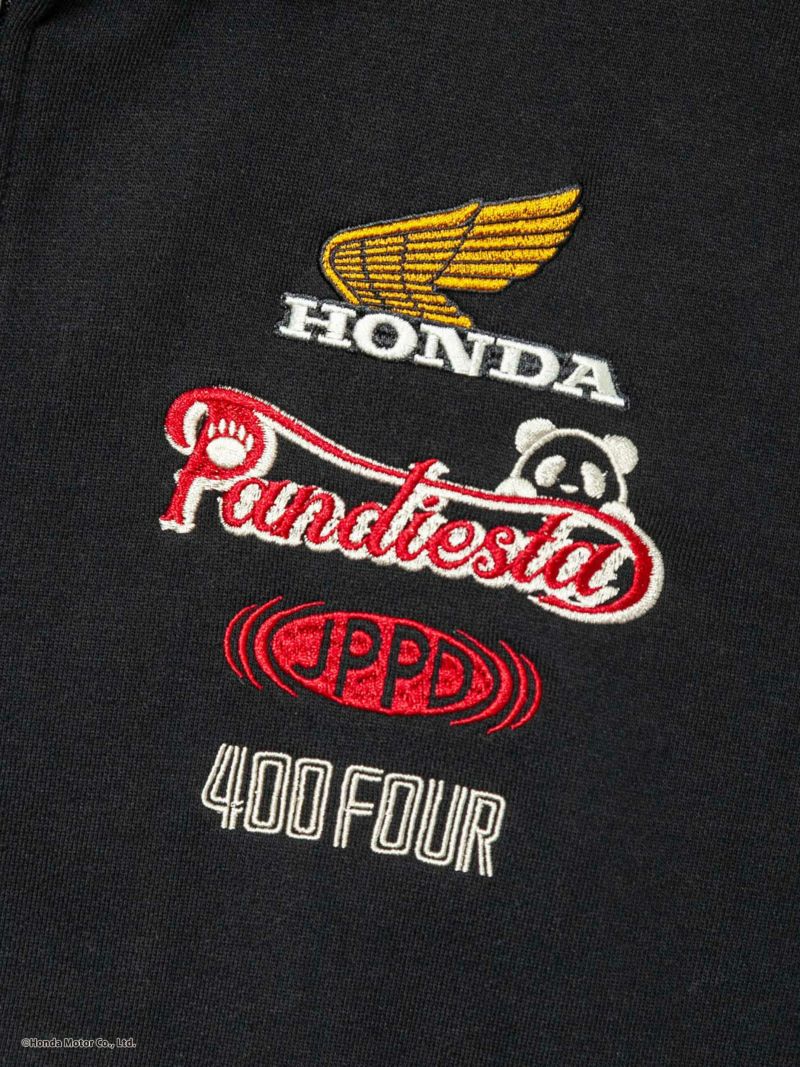 ＜予約＞【HONDA×PANDIESTA JAPAN】<br>“CB400FOUR”刺繍入りフルZIPパーカー