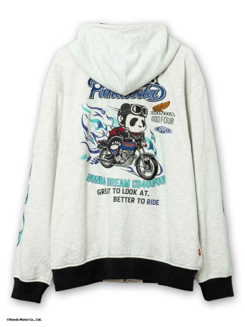 ＜予約＞【HONDA×PANDIESTA JAPAN】<br>“CB400FOUR”刺繍入りフルZIPパーカー