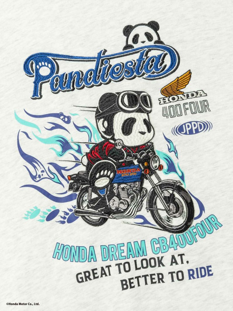 ＜予約＞【HONDA×PANDIESTA JAPAN】<br>“CB400FOUR”刺繍入りフルZIPパーカー