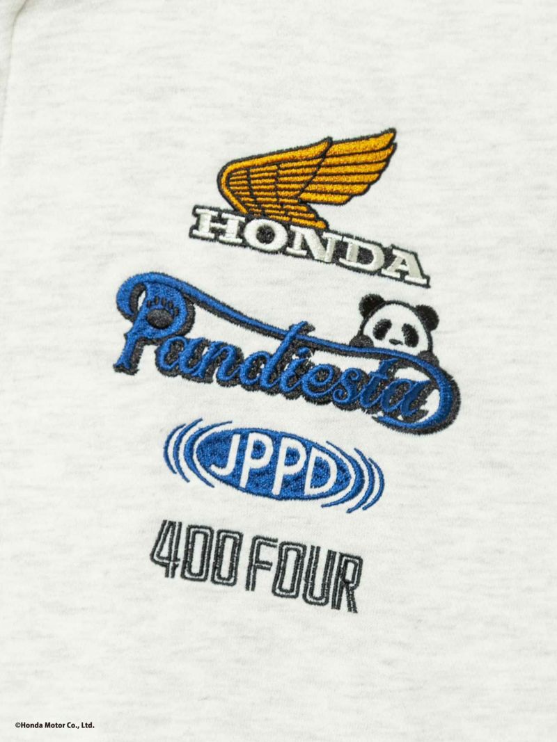 ＜予約＞【HONDA×PANDIESTA JAPAN】<br>“CB400FOUR”刺繍入りフルZIPパーカー