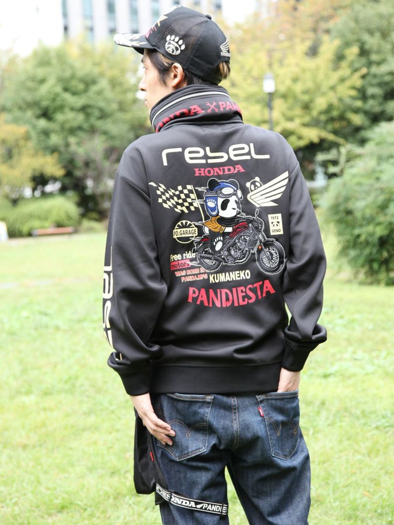 【HONDA×PANDIESTA JAPAN】“REBEL250”刺繍入りボリュームネックジャージ