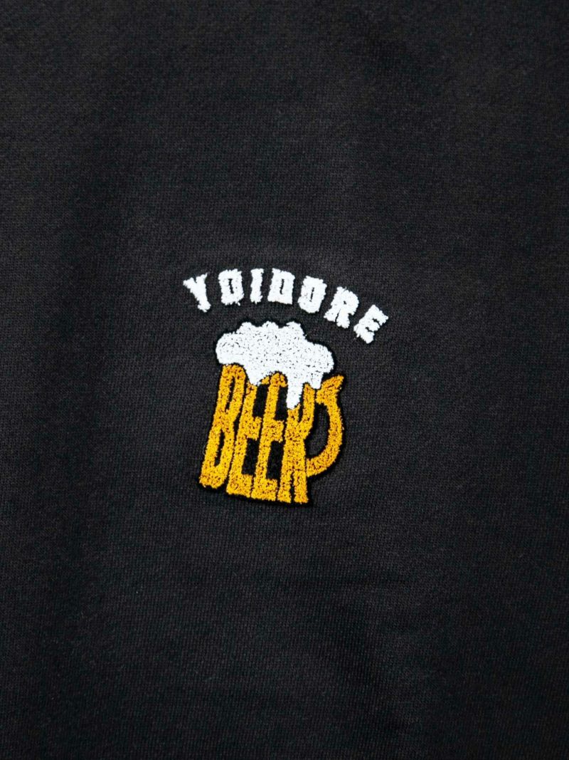 【YOIDORE】“とりあえずビール”総刺繍トレーナー