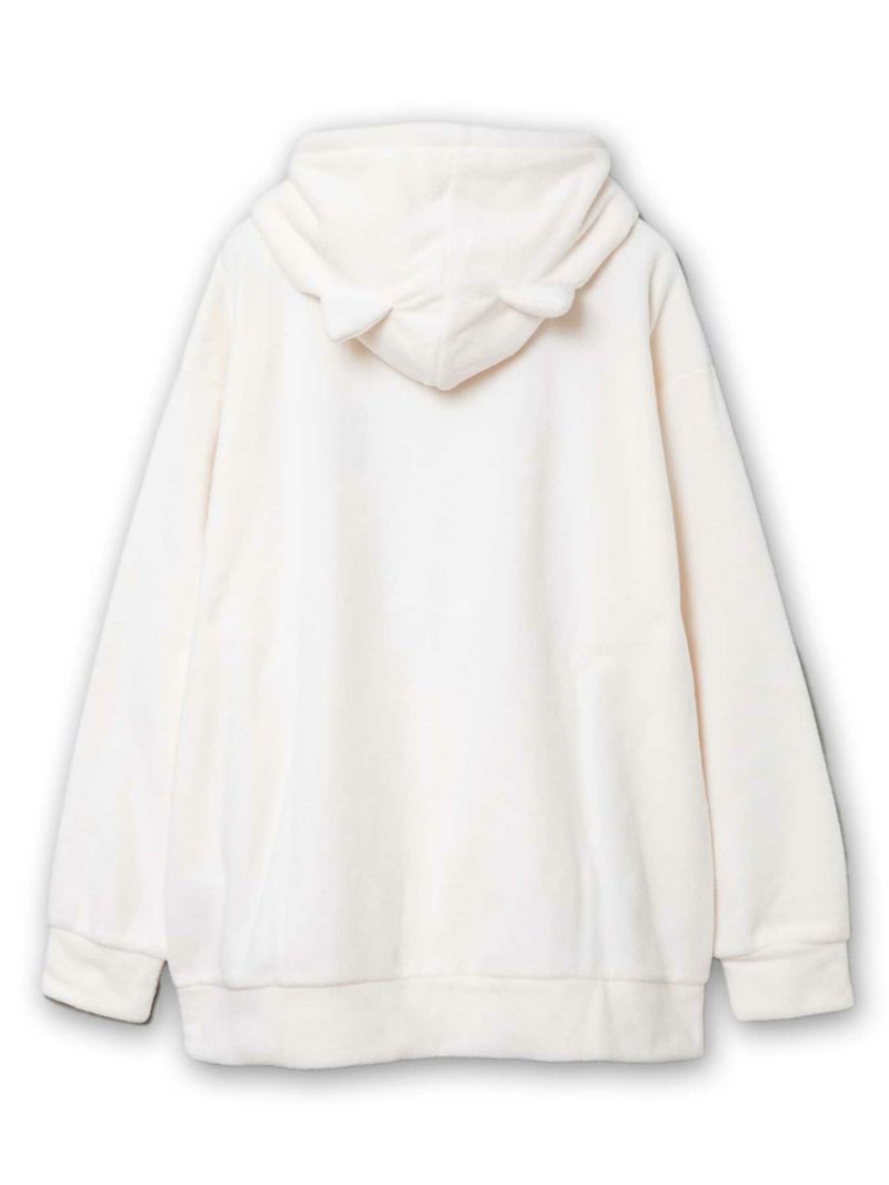 【NECOBUCHI-SAN】“Hungry”フリース素材BIGシルエット プルパーカー