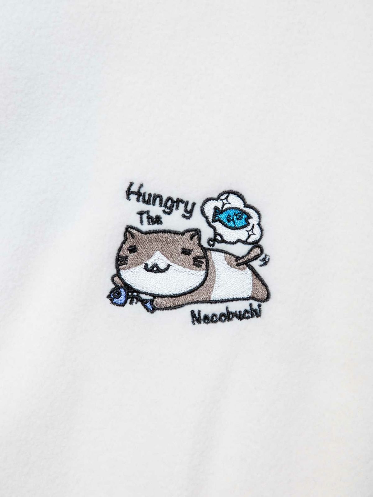 【NECOBUCHI-SAN】“Hungry”フリース素材BIGシルエット プルパーカー