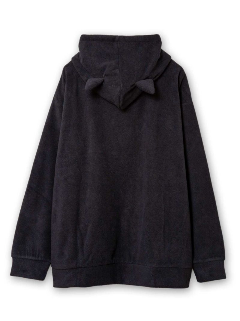 【NECOBUCHI-SAN】“Hungry”フリース素材BIGシルエット プルパーカー