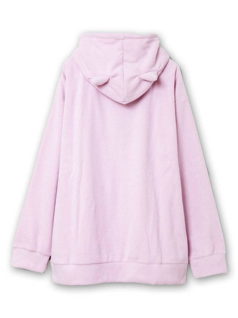 【NECOBUCHI-SAN】“Hungry”フリース素材BIGシルエット プルパーカー