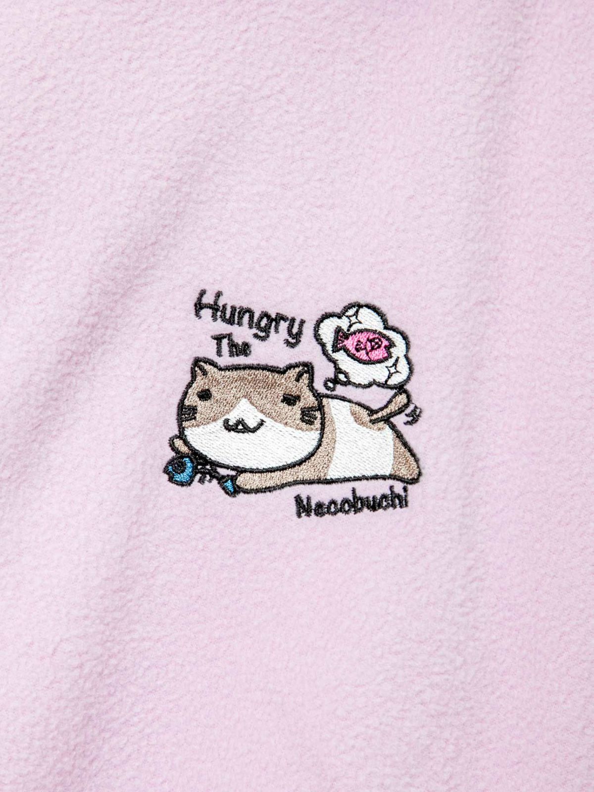 【NECOBUCHI-SAN】“Hungry”フリース素材BIGシルエット プルパーカー