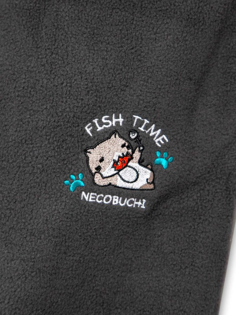 【NECOBUCHI-SAN】“FISH TIME”フリース素材パンツ