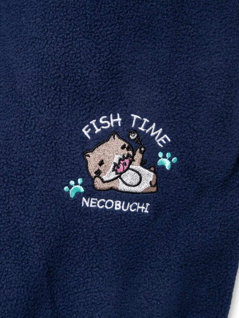 【NECOBUCHI-SAN】“FISH TIME”フリース素材パンツ