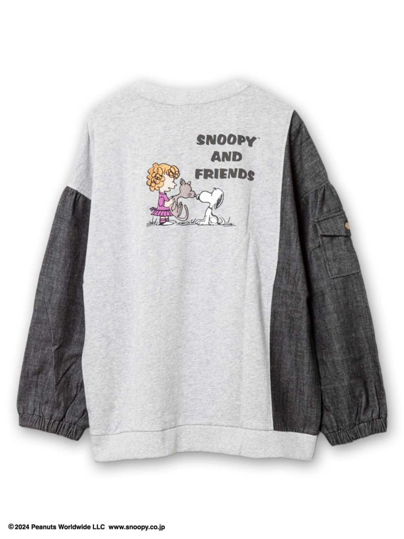 【JUICY×PEANUTS】≪100着限定≫“SNOOPY AND FRIENDS”デニム切替プルオーバー〔別注〕