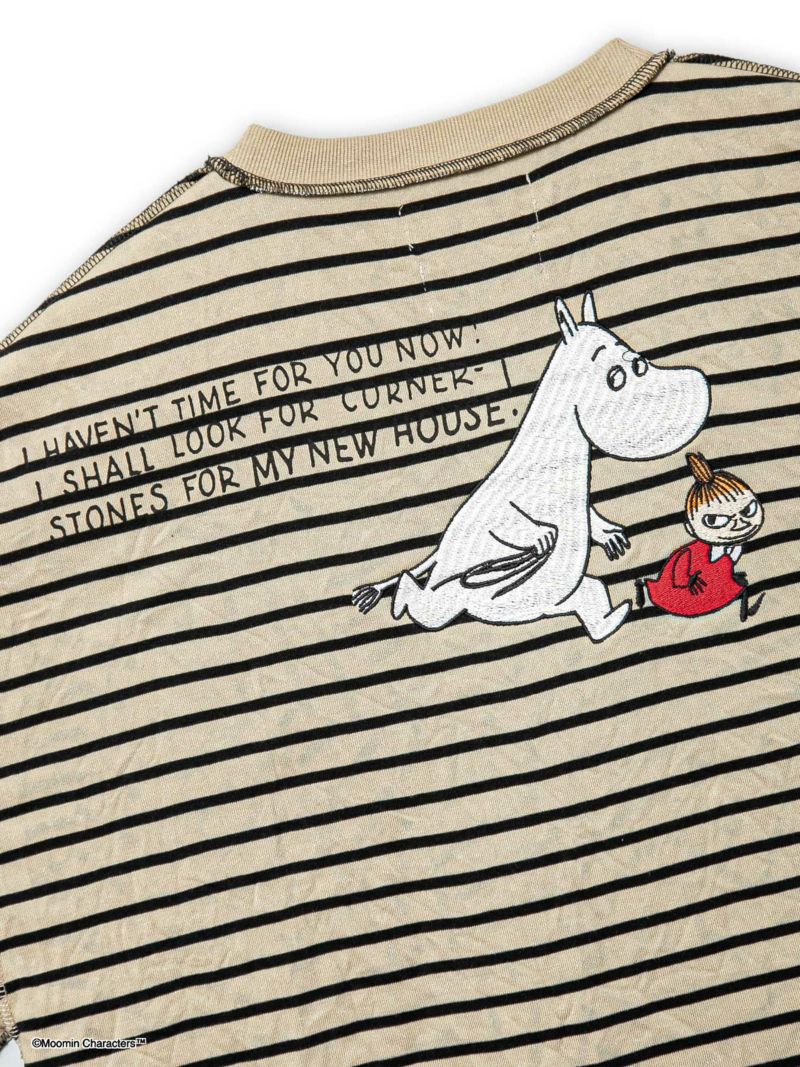 【JUICY×MOOMIN】≪100着限定≫<br>異素材切替ボーダーチュニック〔別注〕