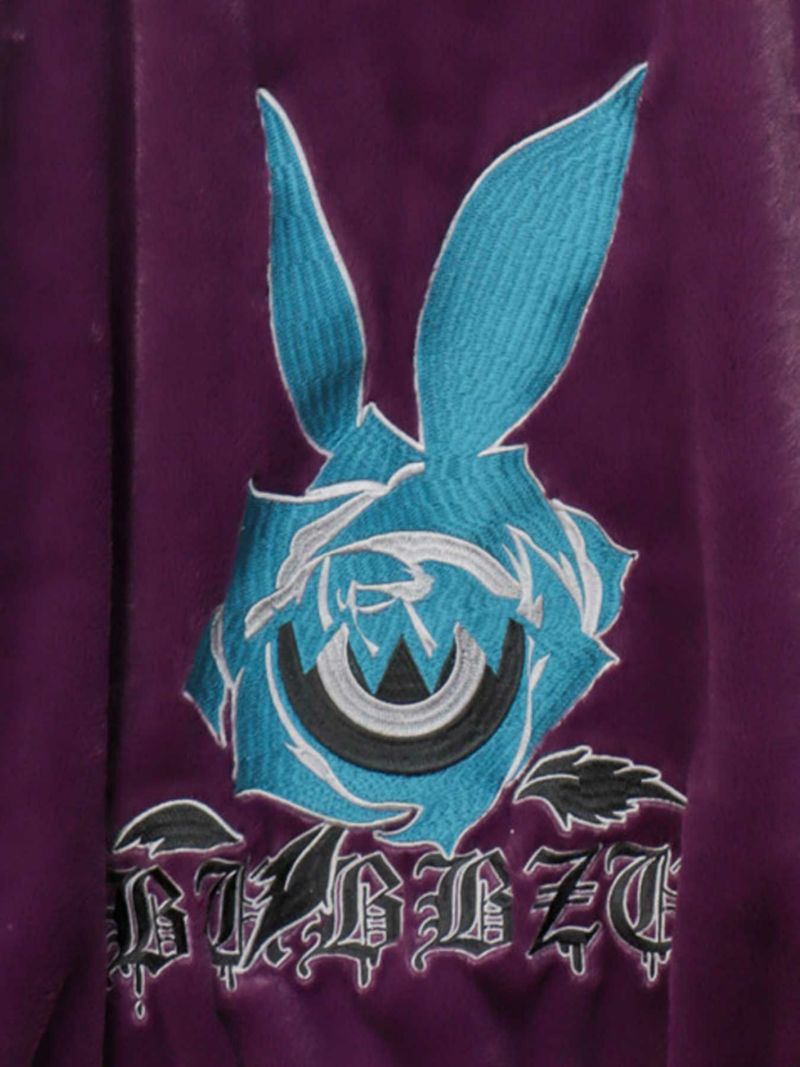 【BuBBzu】<br>“イバラのFUKIGEN”総刺繍フェイクファーZIPパーカー