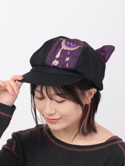≪20%OFF≫【BuBBzu】<br>“YU-UTSU”ネコ耳付きキャスケット≪返品・取寄対応不可≫
