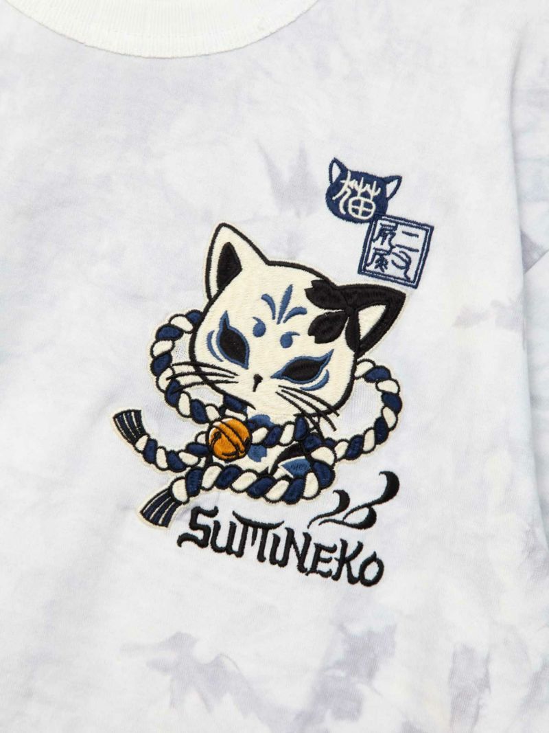 【SUMINEKO】“お猫様”刺繍入りロンT