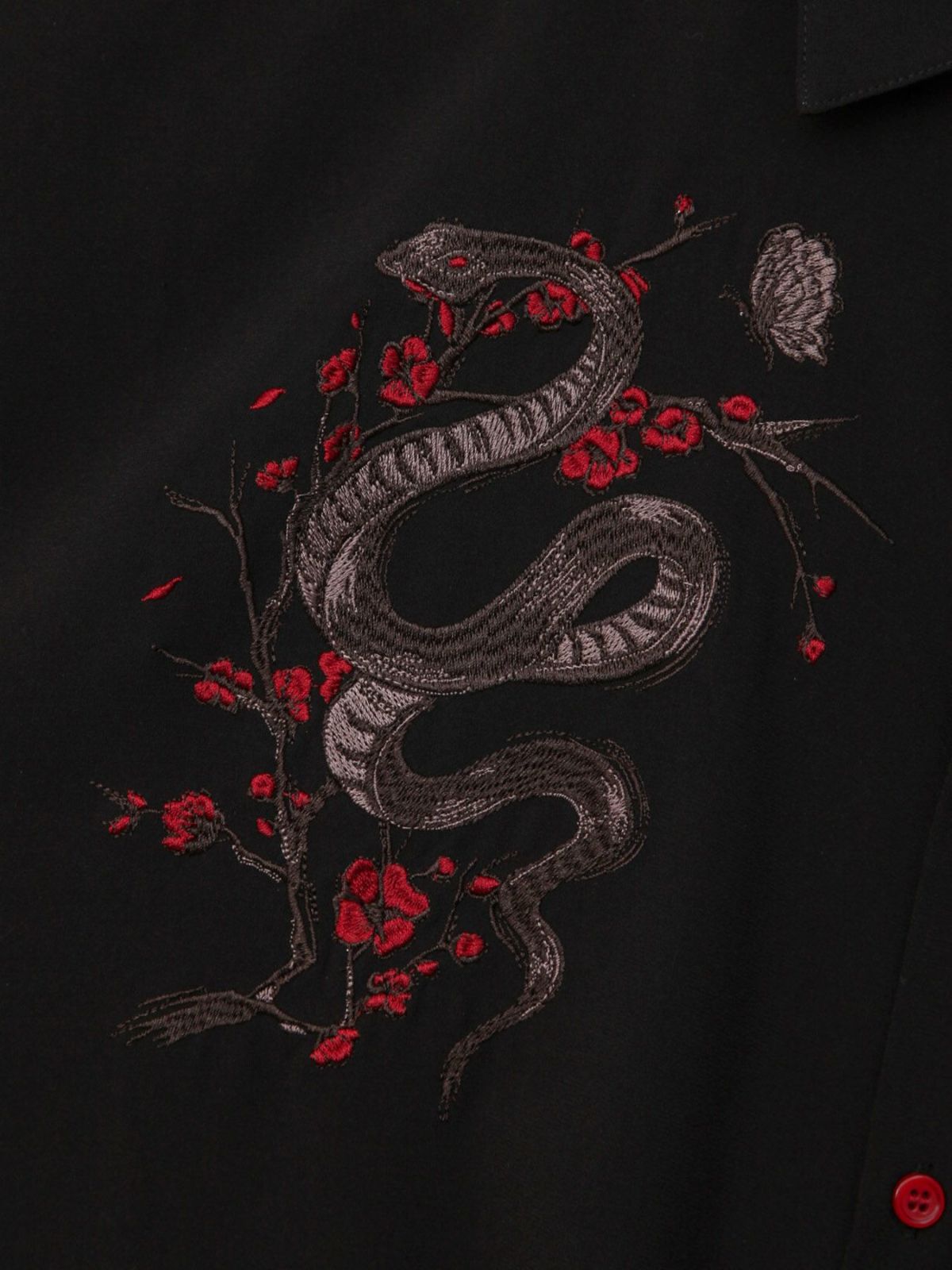 【雅結 -EN-】“梅と蛇”配色切替キモノスリーブ変形シャツ