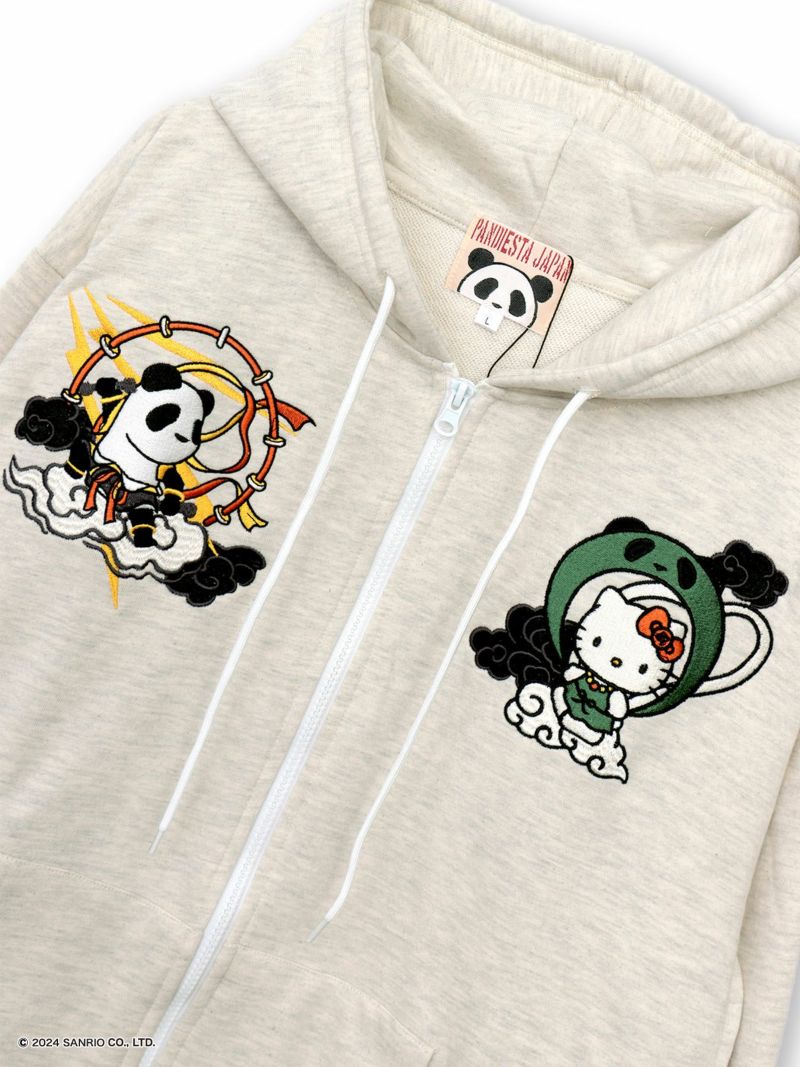 【Hello Kitty×PANDIESTA JAPAN】“風神雷神”刺繍入りZIPパーカー