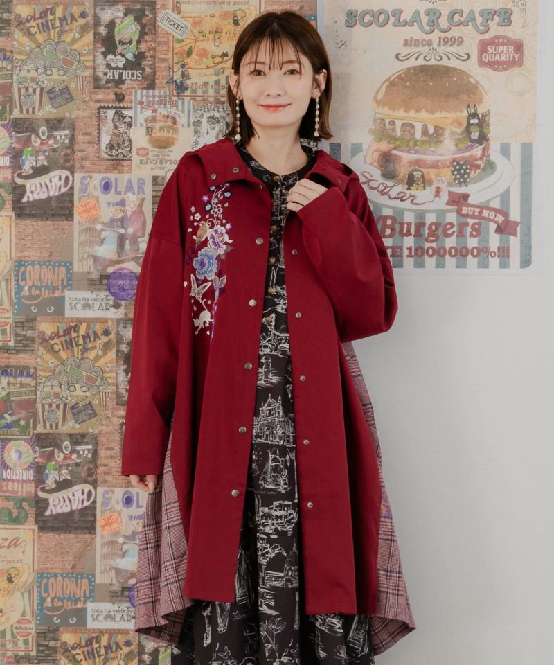 【雅結×iS ScoLar】コラボ 和風刺繍シャツワンピース