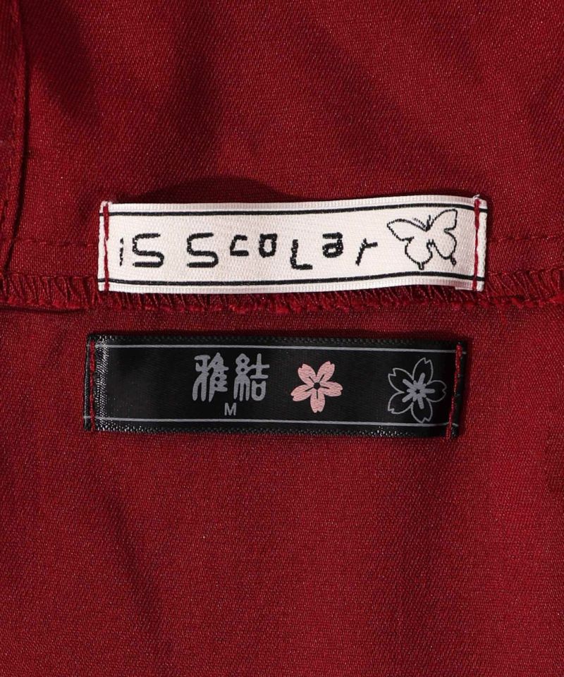 【雅結×iS ScoLar】コラボ 和風刺繍シャツワンピース