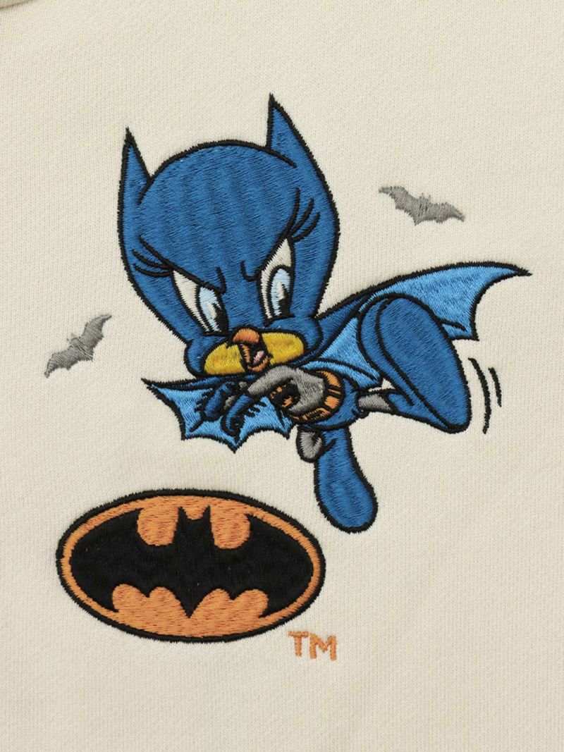 【VANSON×WARNER BROS】“バットマン×トゥイーティー”刺繍入りZIPパーカー＜100周年記念モデル＞