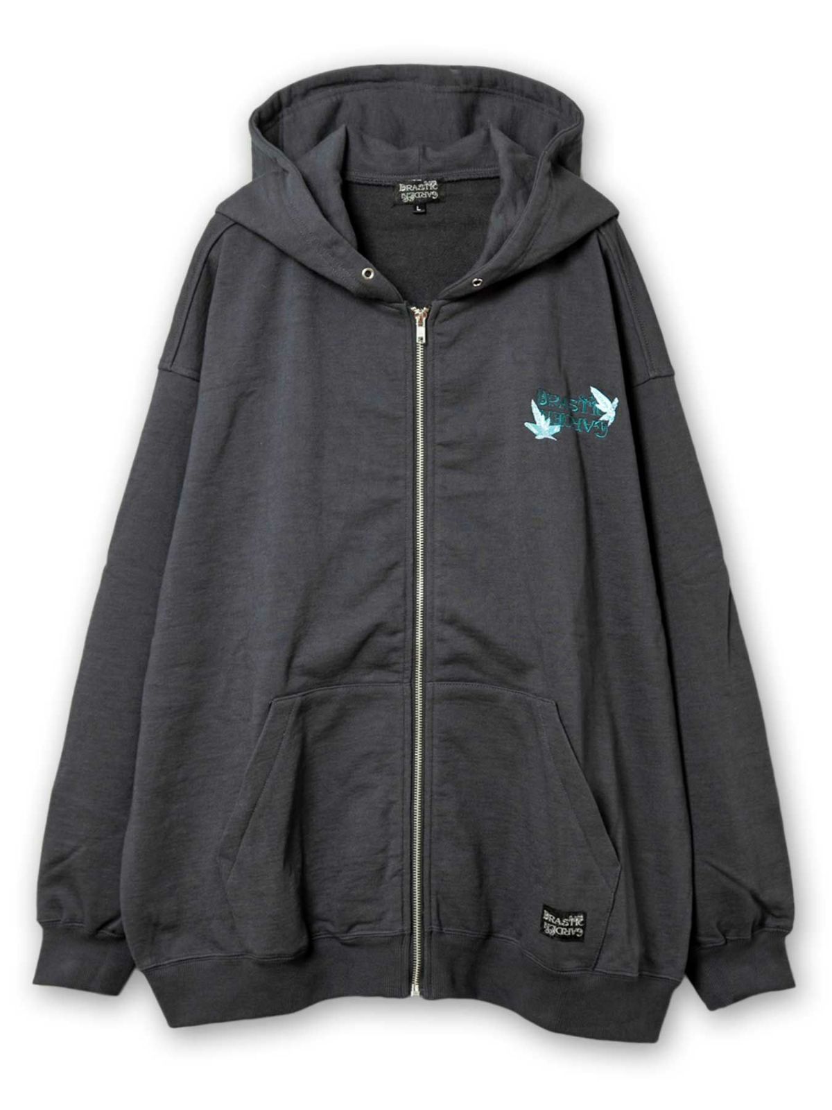 【DRASTIC GARDEN】“氷結のツバキ”総刺繍ZIPパーカー