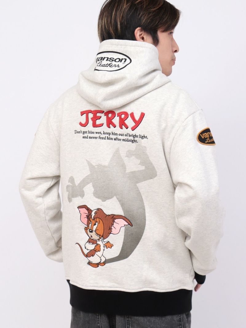 【VANSON×WARNER BROS】“GREMLINS & JERRY”刺繍入りパーカー＜100周年記念モデル＞