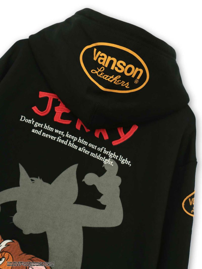 【VANSON×WARNER BROS】“GREMLINS & JERRY”刺繍入りパーカー＜100周年記念モデル＞