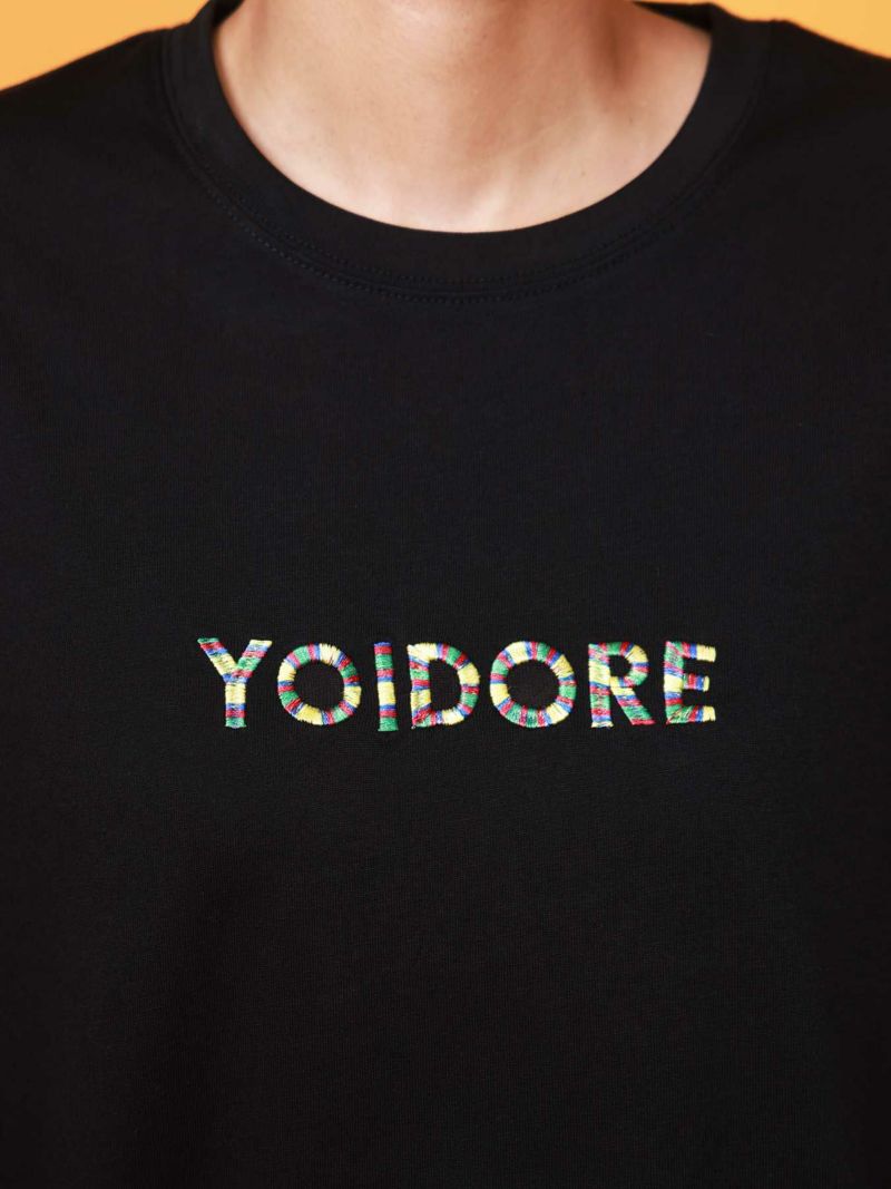 【YOIDORE】“へべれけネオン”刺繍入り発泡プリントロンT