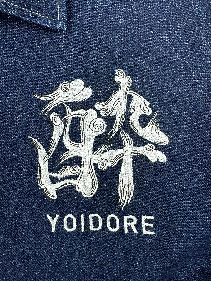 【YOIDORE】“浮世絵ビール”総刺繍デニムジャケット