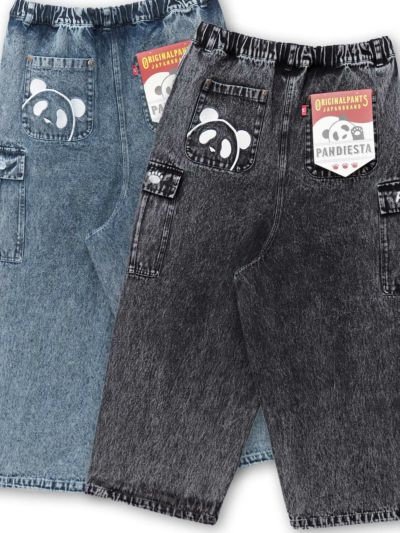 【PANDIESTA JAPAN】<br>ケミカルウォッシュ ワイドデニムパンツ